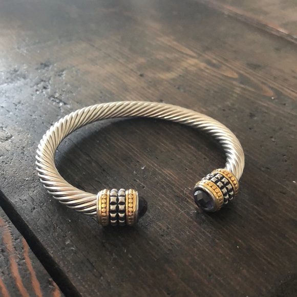 Jewelry - silver bracelet with purple jewel